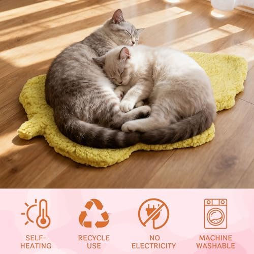 3Pack Self Warming Pet Bed Leaf Pad,Mixed Colors,Small-16''x20''