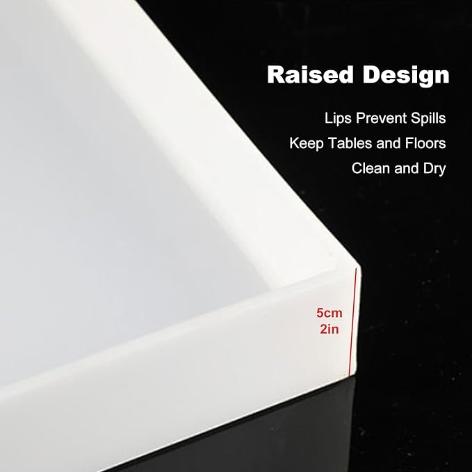 Oil Drip Pan PP Plastic, Leak-Proof Drip Pan, Dog Crate Tray Replacement, Organizer Accessory Tray for Laboratories, Homes, Kitchens, Factory(80x80x5cm/31x31x2in)
