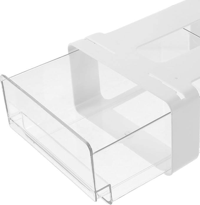 NUOBESTY White under Desk Storage Organizer Box with Large Capacity, Pet and Hips Material, Hidden Installation for Office and Living Room, Holds Chargers and Pencils Neatly