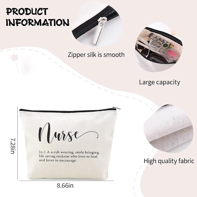 Nurse Gifts Bags for Women Small Nursing Tools Pouch Nurse Pocket Organizer Pouch Nursing School Supplies for Students Nurses Week Graduation Birthday Gifts for Nurses Makeup Bag Pen Pencil Pouches