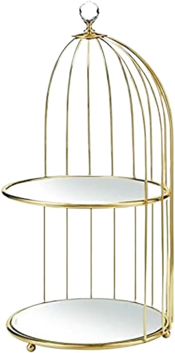 Makeup Simple Bird Cage Wrought Iron Cosmetic Storage Rack Desktop Skin Care Product Dressing Table Storage Organizer