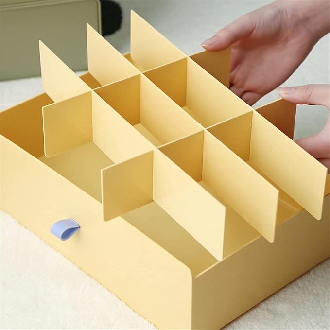 12 Grids Underwear Drawer Organizers Dividers Closet Dresser Storage Organizer Box for Bras Scarves Ties Socks Boxes (Color : D, Size : 22.5 * 10 * 32.5cm) (Black 22.5 * 10 * 32.5cm)