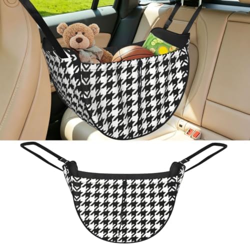 Classic textures Car Seat Organizer-Backseat Storage Bag for Travel | Waterproof Durable. Holds Snacks Gear Essentials. Fits Most Cars.