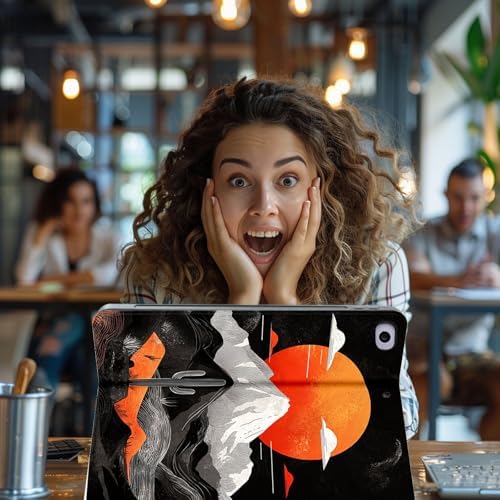 for Microsoft Surface Go 4/3/2/1-10.5" 2021 Tablet Case,Auto Wake/Sleep,Adjustable Stand Protective Cover - Sunset Mountain Art