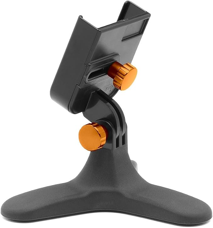 WeatherTech DeskFone - Universal Desktop Cell Phone Holder (Orange Metal Knobs)