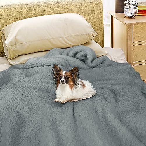 furrybaby Pet Blanket, Soft Warm Sherpa Fleece Bed Blanket for Small Pets