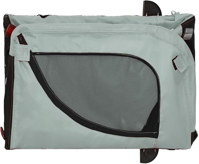 Pet Bike Trailer for Small Dogs and Cats, Oxford Fabric Cargo Cart with Iron Frame, Foldable Pet Stroller for Cycling Travel