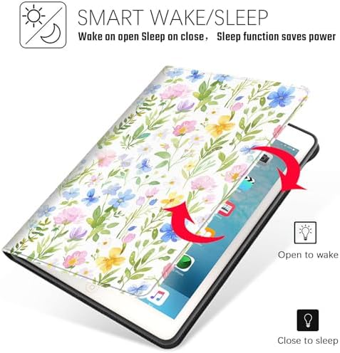 Tablet Case for iPad 11th A16 2025 (11 Inch)/10th Generation 2022 (10.9 Inch),Shockproof Protective Cover with Stand,Auto Wake/Sleep,Watercolor Floral