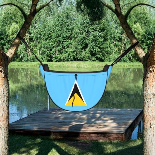 Flag of Saint Lucia Car Seat Organizer-Backseat Storage Bag for Travel | Waterproof Durable. Holds Snacks Gear Essentials. Fits Most Cars.
