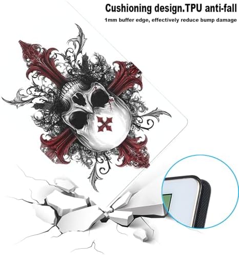 for Samsung Galaxy Tab A 10.1 2016 (SM-T580/T585/T587) Tablet Protective Cover with Adjustable Stand and Magnetic Auto Wake/Sleep,Skull Cross