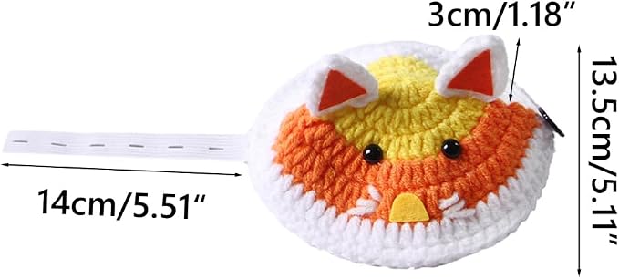 Knitted Turtle Clothes, Fox Shell Costume with Adjustable Strap | Soft & Skin-friendly Pet Outfit with Multiple Sizes for Red-eared Slider Grass Turtle