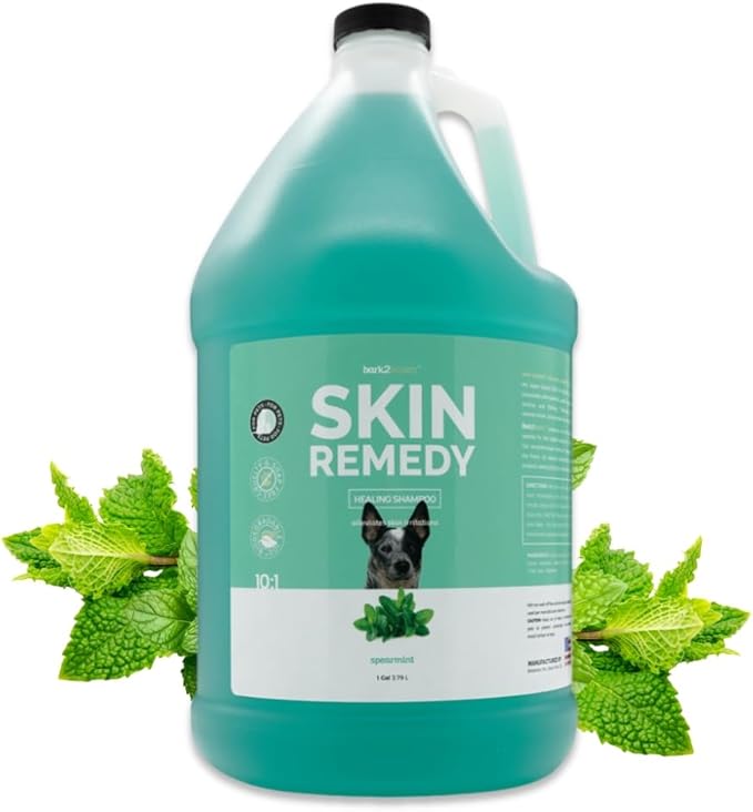 Bark2Basics Skin Remedy Dog Shampoo, 1 Gallon - Red Algae Based CTAB, Alleviates Coat Irritations Naturally, Promotes Healing for Crusting, Scaling and Flaking, Relieves Dry Itchy Sensitive Skin