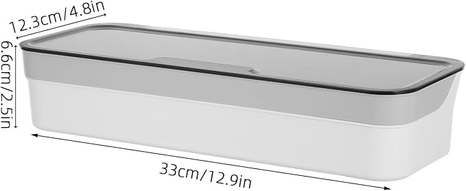 Stackable Pet Flatware Organizer with Flip Lid Dustproof Cover | Portable Tray for Home and Picnics, Build, Fits Drawer Storage Needs, Easy to Carry and Keep Items Separated