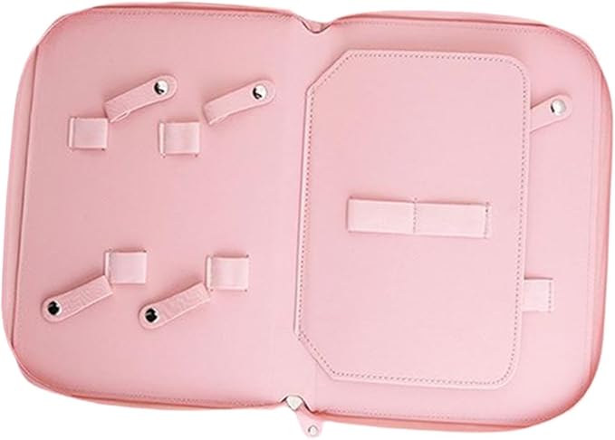 Pet Grooming Tool Storage Case Dog or Cat Grooming Supplies Dog Grooming Bag Portable PU Leather Storage Organizer Suitable for Professional Pet, Pink