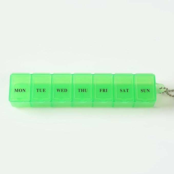 Pill Organizer 7-Day Weekly Pill Organizer | Portable Medicine, Daily Pill Cases for Pills/Vitamin/Fish Oil/Supplements