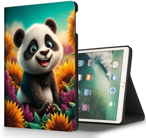 for Samsung Galaxy Tab A9 8.7 Inch 2023 Model X110/X115/X117 Tablet Case,Auto Wake/Sleep,Adjustable Stand Protective Cover - Sunflower Butterfly Art