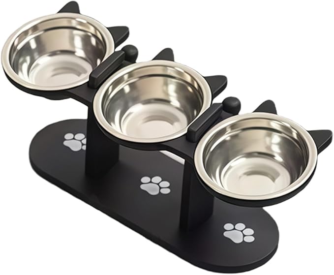 Pet Food Bowl Water Dispenser Adjustable Stand Elevated Feeder Bowl for Dry Food Treats Watering Feeding Device Dog Water