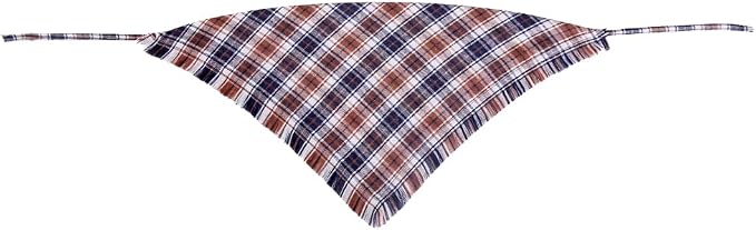 Fall Dog Bandana Autumn Thanksgiving Plaid Reversible Triangle Bibs Scarf
