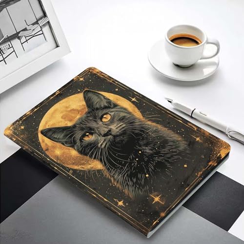 for Samsung Galaxy Tab A 10.1 Tablet Case 2016(SM-T580 T585 T587, Not for 2019 Model),Premium Leather Folio Stand Auto Wake/Sleep,Multiple Viewing Stand,Tarot Mystical Black Cat