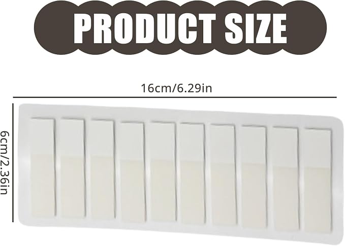 120 Counts White Clear PET Label Writable PET Page Marker Bookmarks Adhesive Notes 44x11MM Labelling Sticker for Binder Reading Notes Organizers