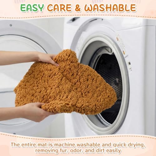 3 Pack Self Warming Pet Bed Leaf Shape Self Heating Cat Dog Mat Washable Thermal Sleeping Pad for Indoor Outdoor Hedgehog, Bunny, Sugar Glider, Rat, Chinchilla(Orange,Small-16 x20)