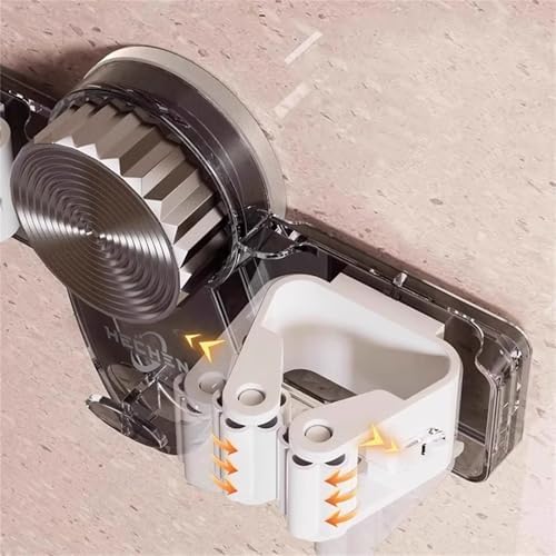 Suction Mop Holder Strong Adhesion Brush Broom Hanger for Smooth Surfaces Easy Installation Bathroom Wall Storage Clip