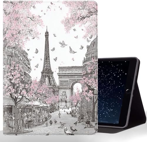 Tablet Case for iPad mini 6 Case 8.3 Inch 2021,Shockproof Protective Cover with Stand,Auto Wake/Sleep,Paris Eiffel Tower