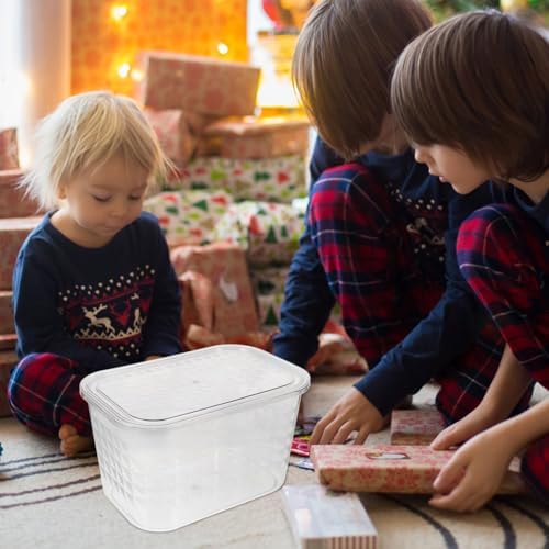 TEHAUX Lid Desktop Storage Containers Stationery Box Organizing Bin for Office Classroom Bathroom