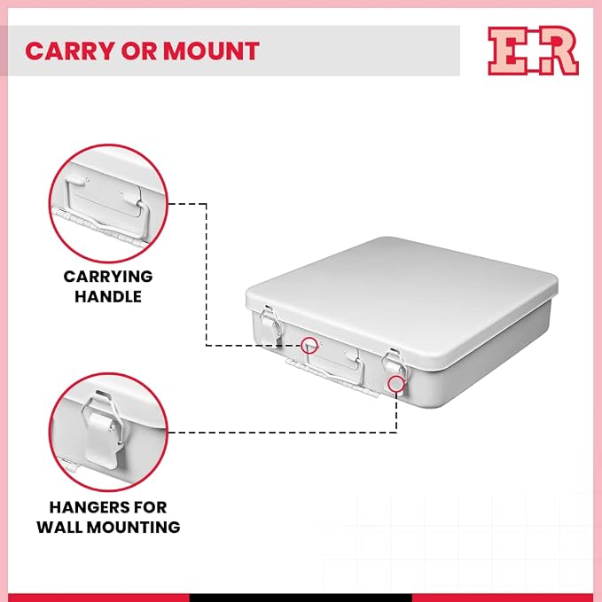 Ever Ready First Aid Metal Case, No.24 – 10” x 10” x 2.5”