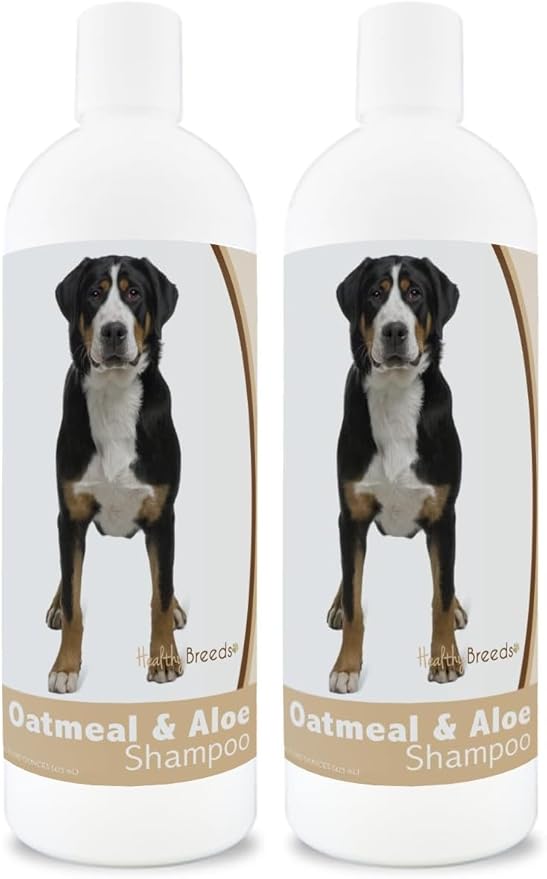 Healthy Breeds Greater Swiss Mountain Dog Oatmeal Shampoo with Aloe 16 oz (Pack of 2)