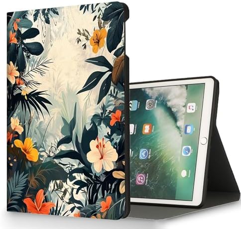 for Microsoft Surface Pro 11/10/9-13" 2024/2022 Tablet Case,Auto Wake/Sleep,Adjustable Stand Protective Cover - Tropical Plant