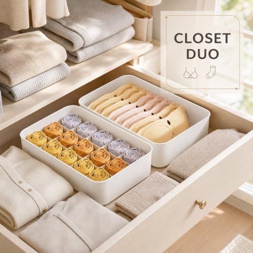 Underwear Organizer for Drawers, Stackable Drawer Divider for Underwear and Socks, for Wardrobe
