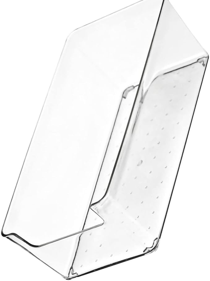 GOTOTOP Drawer Organizers, Transparent PET Drawer Storage Trays, Stackable Divider Box for Kitchen Bathroom Office Bedroom, Visible Classified Storage for Daily (Small Rectangle Box)