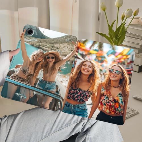 Custom Photo Personalized Flip Case for Samsung Galaxy Tab A9+/A9 Plus 11 inch(2023),Model Code: SM-X210/X215/X216, Samsung Galaxy Tablet Customized Picture Text Leather Stand Cover Protective Case