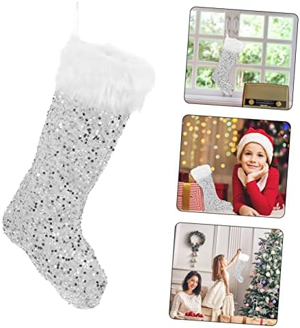 1Pc Xmas Sock Pendant Candy Storage Bag Christmas Packing Sock for Holiday Decorations Craftsmanship for Candy and Design