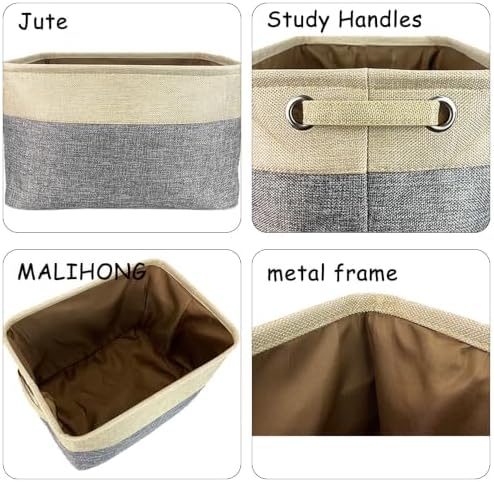 Custom Fabric Dog Toy Storage Basket with Cute Dog Pit Bull Collapsible Sturdy Fabric Pet Toys Storage Bin Cube with Handles for Organizing, Grey and White