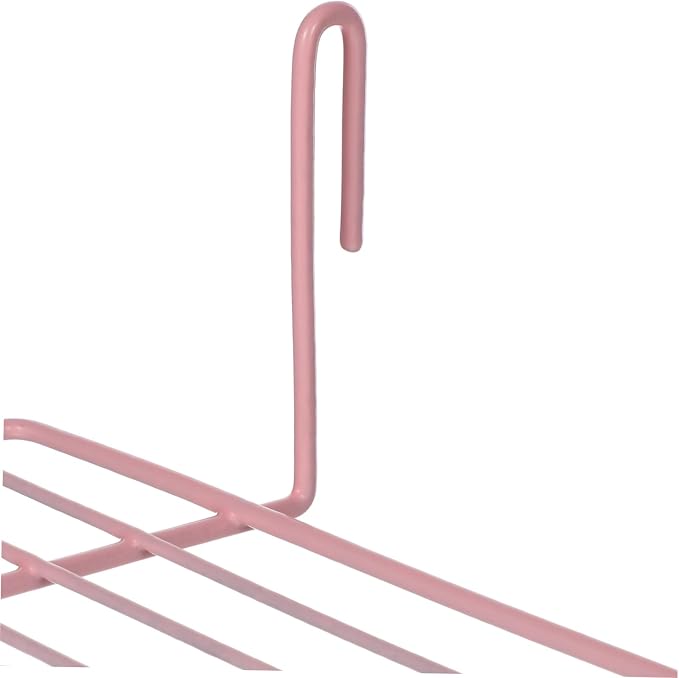 Healifty Pink Hanging Grid Iron Wall Shelf for Pet Parrots Bird Perch Stand with Hooks Sturdy Load Bearing Iron Frame for Climbing Playing and Displaying Small Items Easy to Install