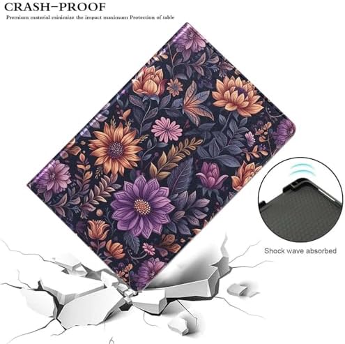 for Samsung Galaxy Tab S6 Lite 10.4" Tablet Case 2022/2020(SM-P610/P613/P615/P619),Premium Leather Folio Stand Auto Wake/Sleep,Multiple Viewing Stand,Mandala Flower