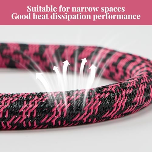 Cable Sleeve 1/2 Inch x 100FT Self-Wrapping Wire Loom