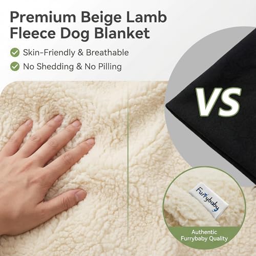 furrybaby Pet Blanket, Soft Warm Sherpa Fleece Bed Blanket for Small Pets