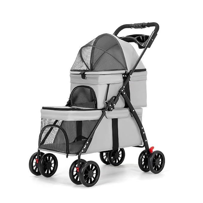 Kittens Puppies Travel Strolling Cart for Small Cats Puppy Kitty Stroller