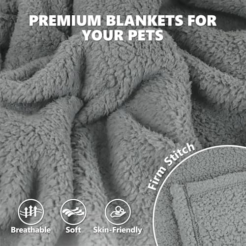 furrybaby Pet Blanket, Soft Warm Sherpa Fleece Bed Blanket for Small Pets