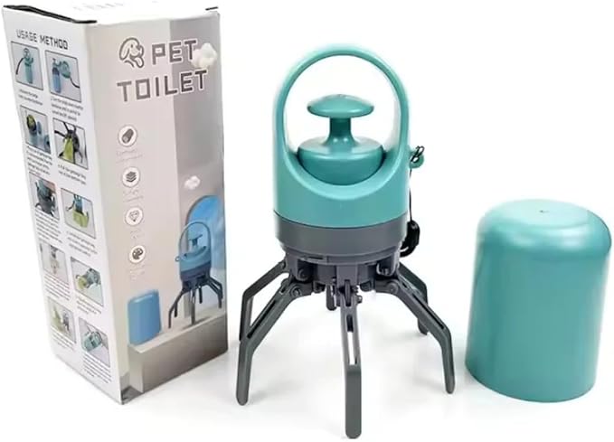 Pooper Scooper for Small Dogs, Portable No‑Touch Waste Picker with Built‑In Bag Dispenser 1 Roll 15PCS Bags, One‑Handed Claw Grabber, Leak‑Resistant Storage for Small, Medium Dogs & Small Pets