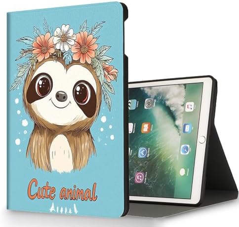 for Microsoft Surface Pro 11/10/9-13" 2024/2022 Tablet Case,Auto Wake/Sleep,Adjustable Stand Protective Cover - Cute Sloth Floral