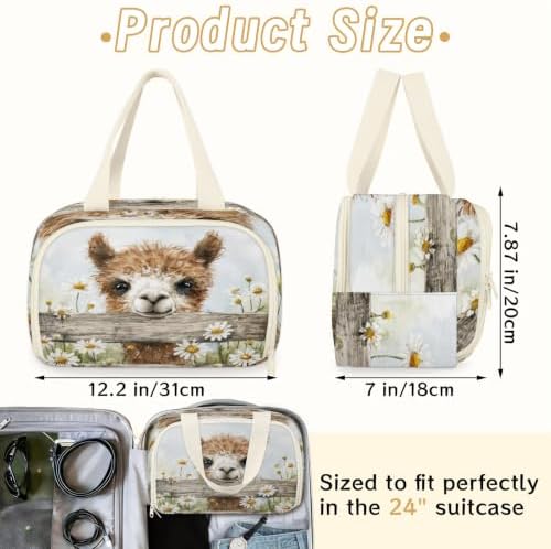 Funny Alpaca Travel Toiletry Bag for Women
