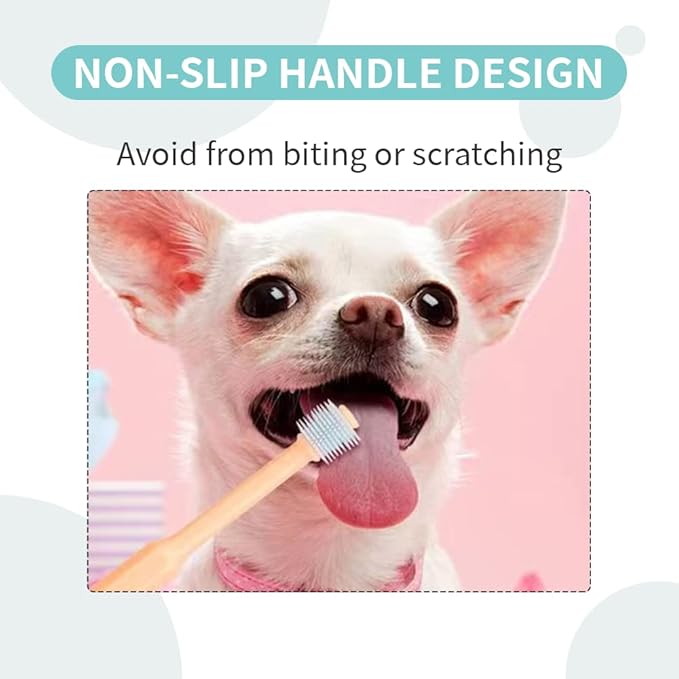 YMPEKA 3Pack Small Dog Toothbrush Cat Tooth Brush Brushing Kit pet Toothbrush Cat Dental Care,Deep Clean Acne Chin Treatment Suction Cup 360 Degree Silicone pet Toothbrush, for Cats Dogs