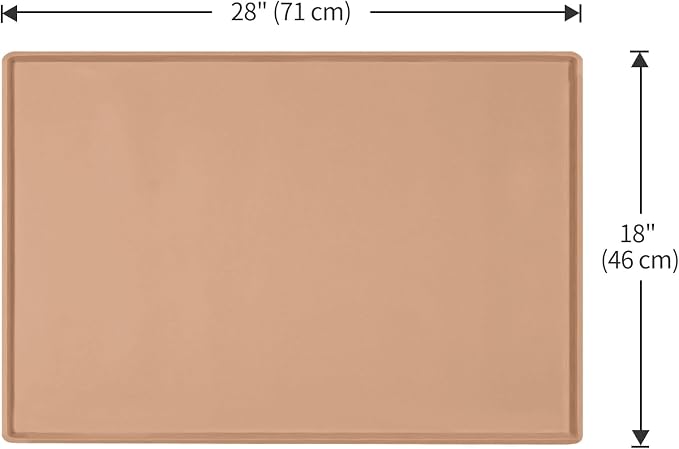 Silicone Dog Food Mat Waterproof Pet Feeding Tray for Medium and Large Dogs