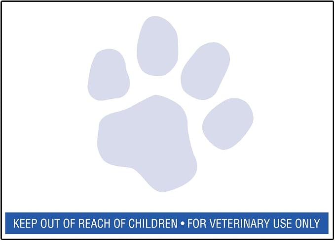 6 Rolls RJS Brand Veterinary Prescription Labels with Blue Paw Print & Warning - 400 per roll - Compatible with 30258 Made in The USA