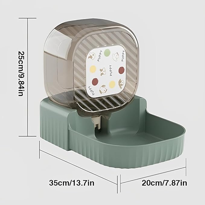 Automatic 3L Pet Waterer, Gravity Pet Water Dispenser, Safe and Large Capacity, Collapsible Feeder Waterer Drinking Bowl for Animals Cats and Dogs