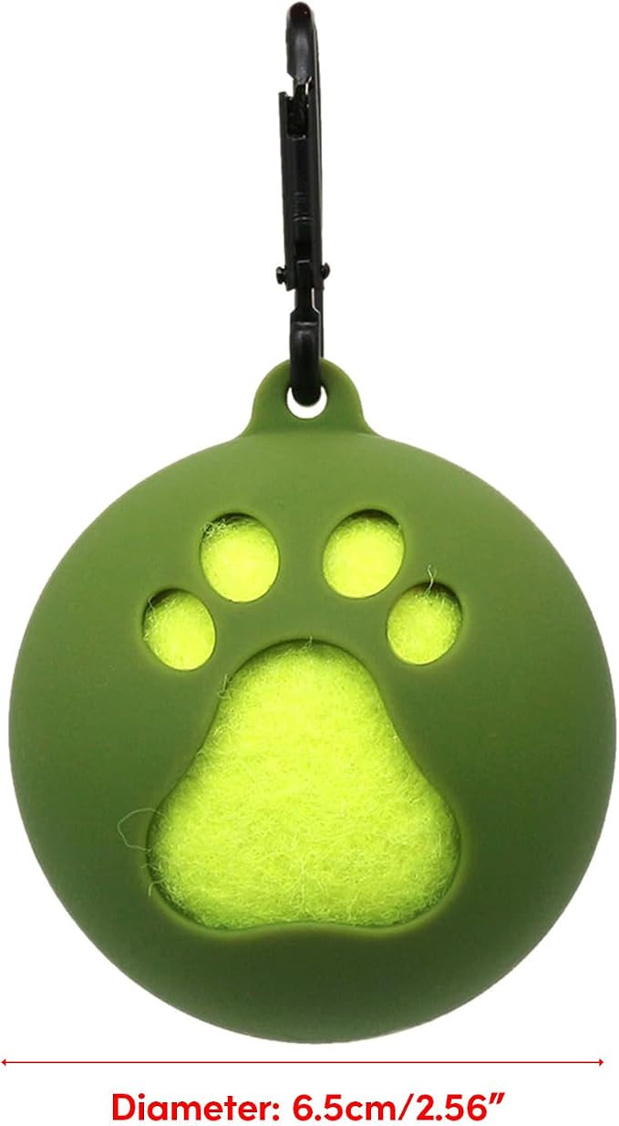 Portable Pet Ball Sleeve Storage Box, Dog Toy Ball Rack, with Dog Leash Attachment, Standard Tennis Balls Size, and Stain-Resistant